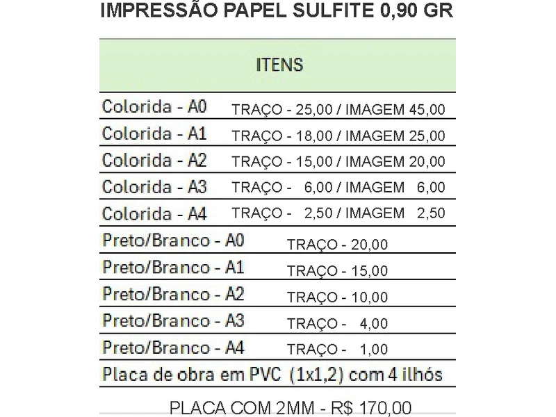 Plotagem técnica em papel sulfite produzida pela Gráfica Mais Cópia em Sorocaba